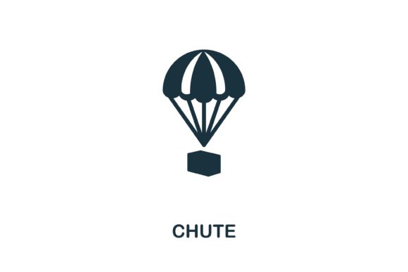 Chute Flat Icon: Vector Graphics for Modern Design