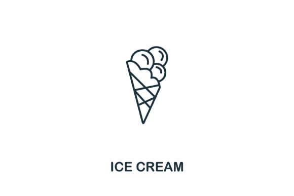 Evaluating the Ice Cream Icon from Fastfood Collection for Design Projects
