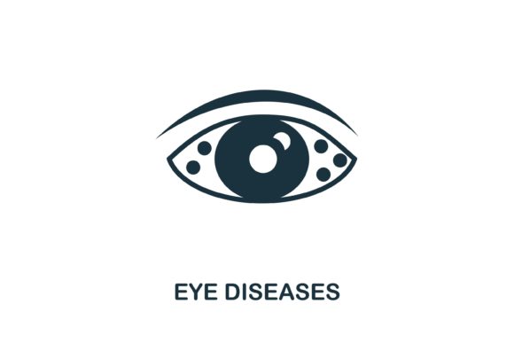 Eye Diseases Icon: Visual Communication for Ophthalmology and Web Design