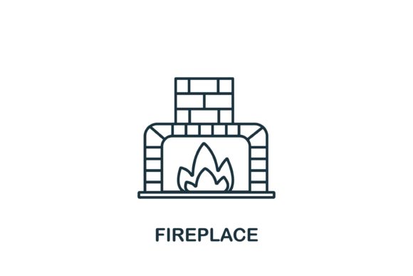 Fireplace Icon from Interior Collection: Design Guide