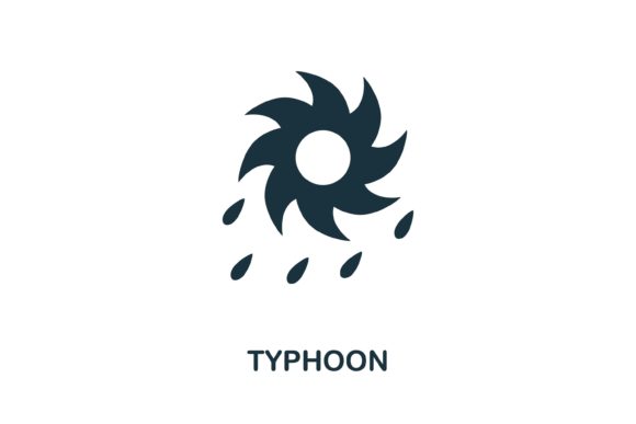 Typhoon Icon: Versatile Vector Graphics for Design